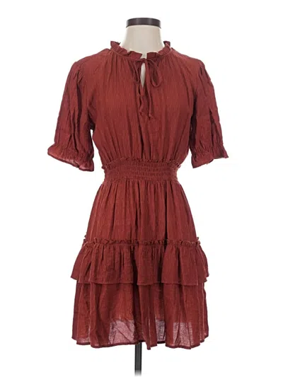 Pre-owned Blue Rain Casual Dress In Burgundy