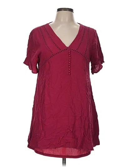 Pre-owned Blue Rain Casual Dress In Burgundy