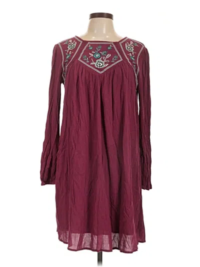 Pre-owned Blue Rain Casual Dress In Burgundy