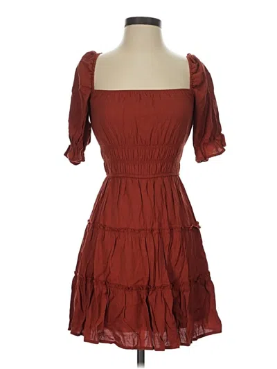 Pre-owned Blue Rain Casual Dress In Burgundy