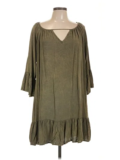 Pre-owned Blue Rain Casual Dress In Green