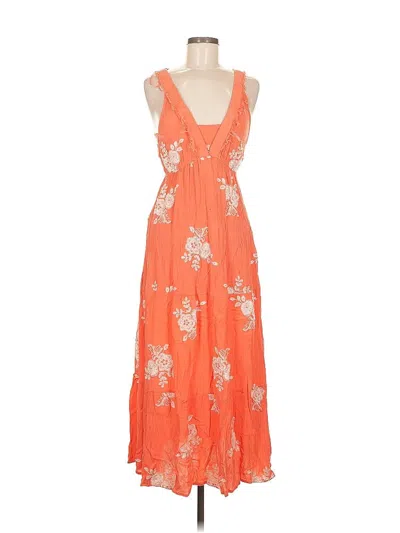 Pre-owned Blue Rain Casual Dress In Orange