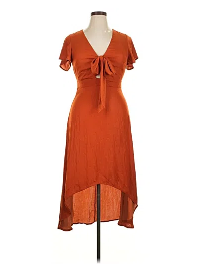 Pre-owned Blue Rain Casual Dress In Orange