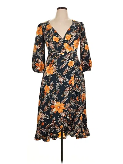 Pre-owned Blue Rain Casual Dress In Orange