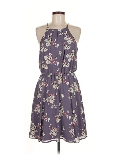 Pre-owned Blue Rain Casual Dress In Purple