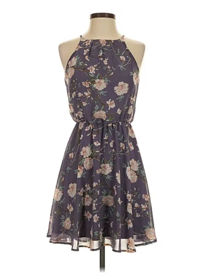 Pre-owned Blue Rain Casual Dress In Purple