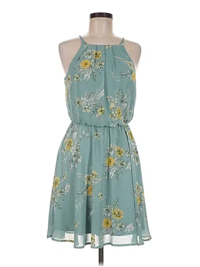 Pre-owned Blue Rain Casual Dress In Teal