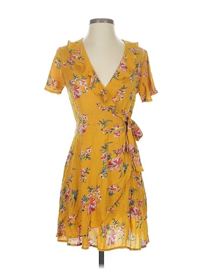 Pre-owned Blue Rain Casual Dress In Yellow