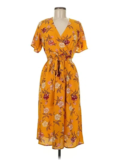 Pre-owned Blue Rain Casual Dress In Yellow