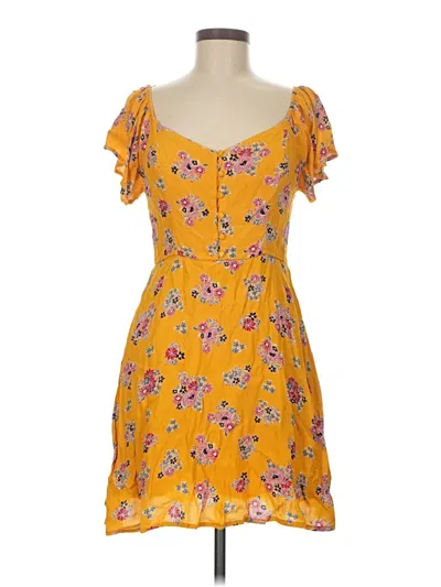 Pre-owned Blue Rain Casual Dress In Yellow