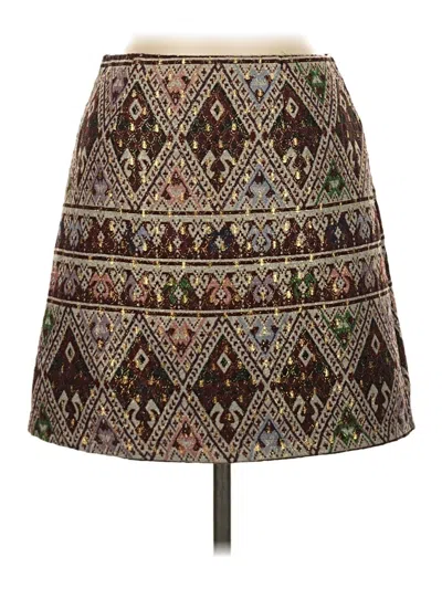 Pre-owned Blue Rain Casual Skirt In Brown