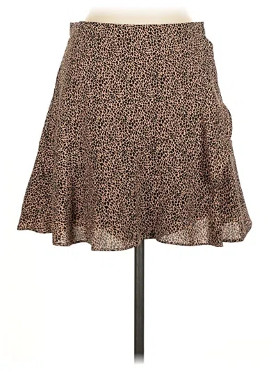 Pre-owned Blue Rain Casual Skirt In Brown