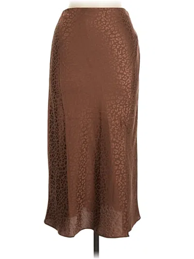 Pre-owned Blue Rain Casual Skirt In Brown