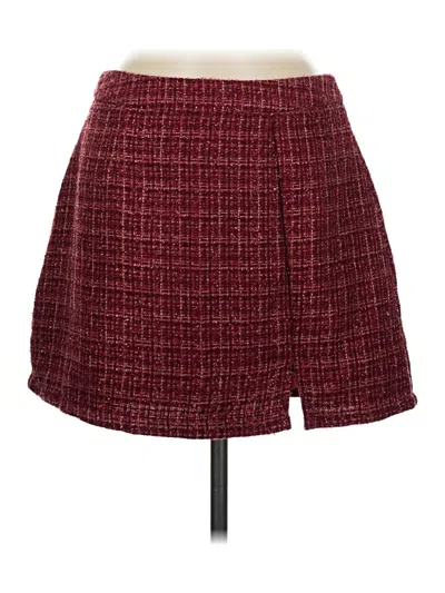 Pre-owned Blue Rain Casual Skirt In Burgundy