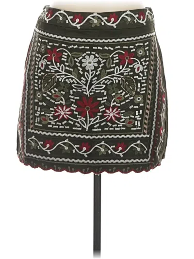Pre-owned Blue Rain Casual Skirt In Burgundy