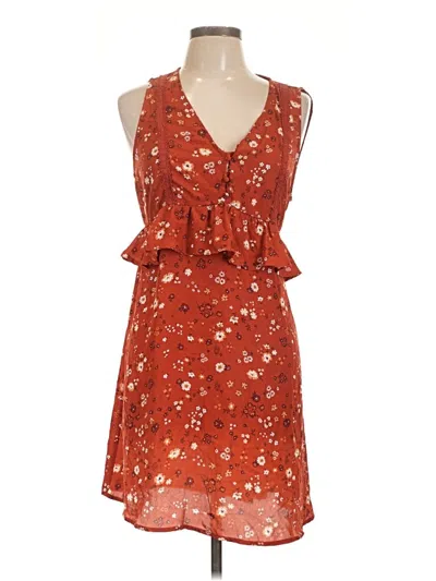 Pre-owned Blue Rain Cocktail Dress In Orange