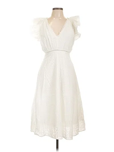 Pre-owned Blue Rain Cocktail Dress In White