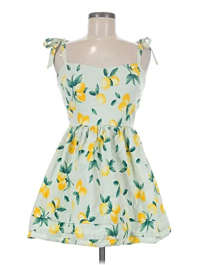 Pre-owned Blue Rain Cocktail Dress In Yellow
