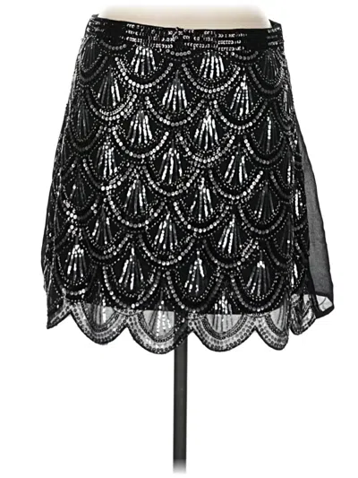 Pre-owned Blue Rain Formal Skirt In Black