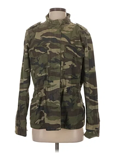 Pre-owned Blue Rain Jacket In Green