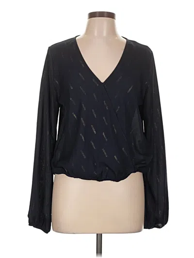 Pre-owned Blue Rain Long Sleeve Blouse In Black