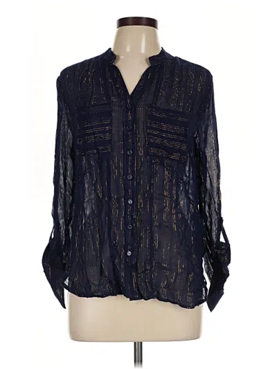 Pre-owned Blue Rain Long Sleeve Blouse In Blue