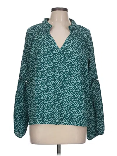 Pre-owned Blue Rain Long Sleeve Blouse In Teal
