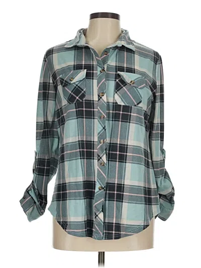 Pre-owned Blue Rain Long Sleeve Blouse In Teal