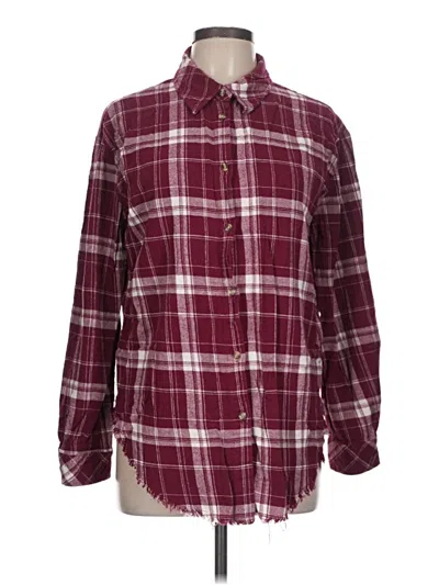 Pre-owned Blue Rain Long Sleeve Button Down Shirt In Burgundy