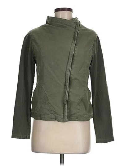 Pre-owned Blue Rain Long Sleeve Top Green Turtleneck Tops