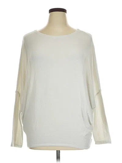 Pre-owned Blue Rain Long Sleeve Top Ivory Boatneck Tops