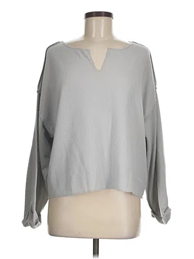 Pre-owned Blue Rain Long Sleeve T-shirt In Gray