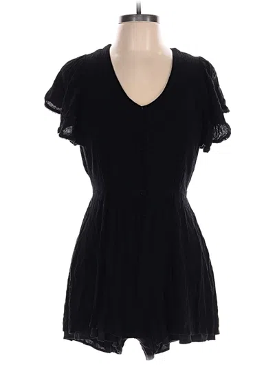 Pre-owned Blue Rain Romper In Black