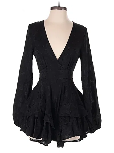 Pre-owned Blue Rain Romper In Black