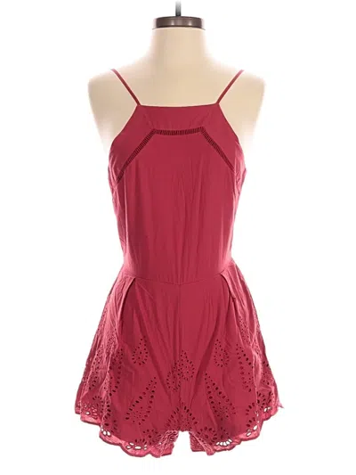 Pre-owned Blue Rain Romper In Burgundy