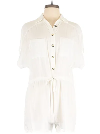Pre-owned Blue Rain Romper In Ivory
