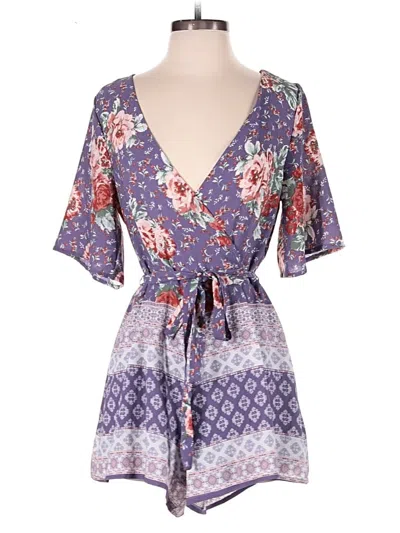 Pre-owned Blue Rain Romper In Purple