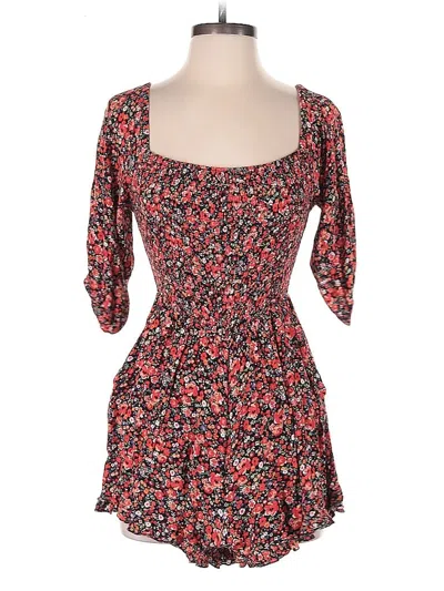 Pre-owned Blue Rain Romper In Red