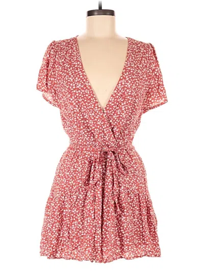 Pre-owned Blue Rain Romper In Red