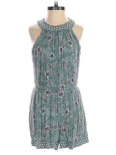 Pre-owned Blue Rain Romper In Teal