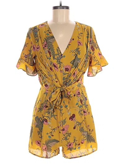 Pre-owned Blue Rain Romper In Yellow