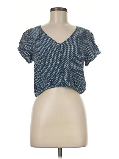 Pre-owned Blue Rain Short Sleeve Blouse In Blue