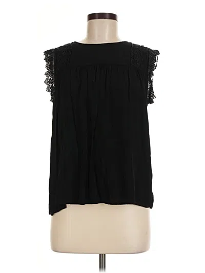 Pre-owned Blue Rain Sleeveless Blouse In Black
