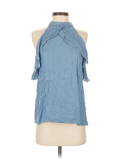 Pre-owned Blue Rain Sleeveless Blouse In Blue