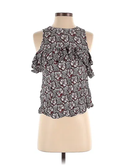 Pre-owned Blue Rain Sleeveless Blouse In Burgundy