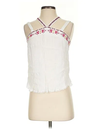 Pre-owned Blue Rain Sleeveless Blouse In Ivory