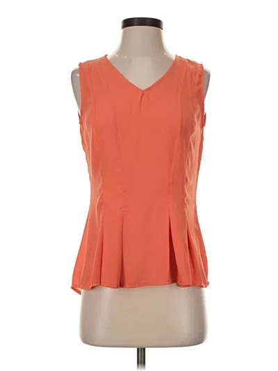 Pre-owned Blue Rain Sleeveless Blouse In Orange