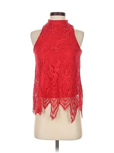 Pre-owned Blue Rain Sleeveless Blouse In Red