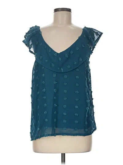 Pre-owned Blue Rain Sleeveless Blouse In Teal