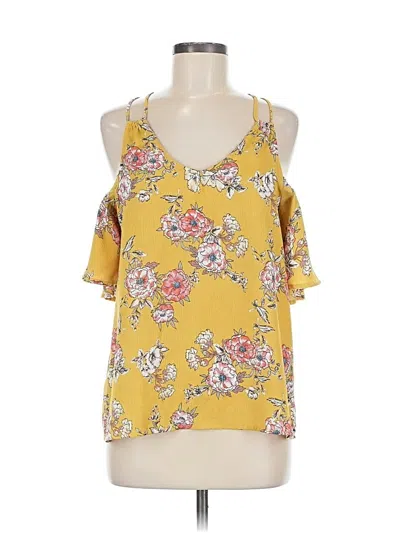 Pre-owned Blue Rain Sleeveless Blouse In Yellow